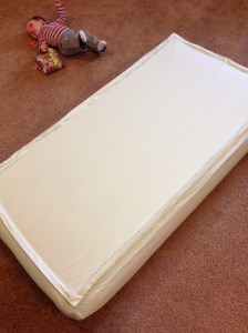 Best.  Sheets.  Ever.  (baby not included).  Have you ever tried to change a crib sheet in the middle of the night?  Or at 2 o'clock in the daylight?  Doesn't matter when it is, you have to take everything out of the crib and the sides, physically pull the whole mattress out, and then change the sheet and try to get the mattress in without shifting the bedskirt or the baby monitor sensor that goes below our mattress.  It's a 2 person job.  But then I found this gem that changed my life.  It's a big pocket that goes around the whole mattress with a zipper around the outside.  Now all I do is reach in the crib, unzip the top and zip a new one on.  Why doesn't anyone ever gift these at baby showers?!  I'm giving it every time now.  Moms: after the first time you're forced to change a crib sheet in the middle of the night, do yourself a favor.