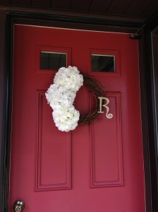 The "R" is gold glitter