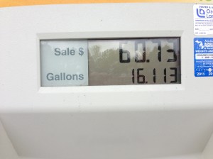 ...And that's how I learned that my new car has a 16 gallon tank.