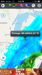 Looks like the snow will be stopping a week from never