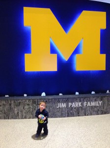At the University of Michigan basketball game