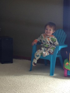 Patio chairs inside.  Where else would they be?